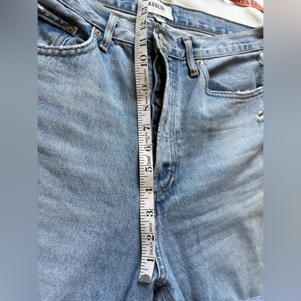 AGOLDE Women's 90’s Crop Light Blue Jeans size 29 - Picture 15 of 16